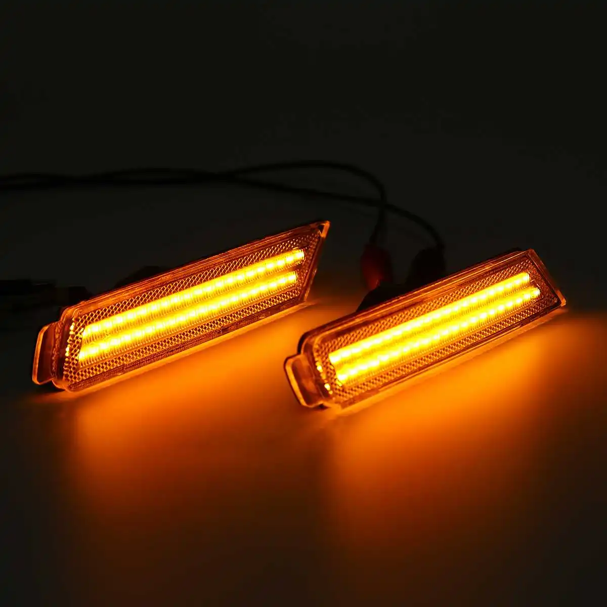 

2x Dynamic LED Turn Signals Flowing led Side Marker Lights Stoplight Break Light Front & Rear for Chevy Camaro 2010-2015