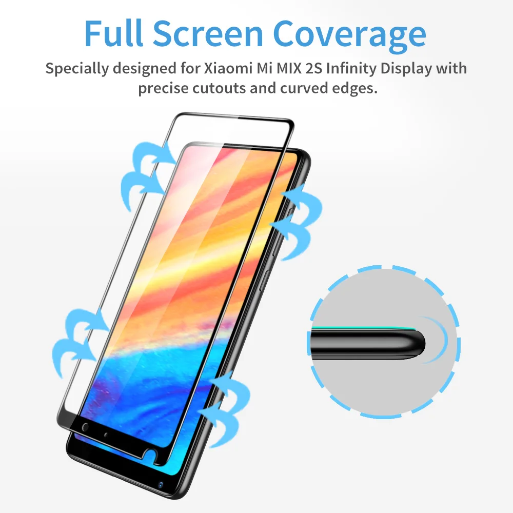 ESR Xiaomi mi X 2 2S Защита экрана для Xiao mi 8 8 SE закаленное стекло 3X более сильное 9H 3D полное покрытие Xiaomi mi 6 защитная пленка