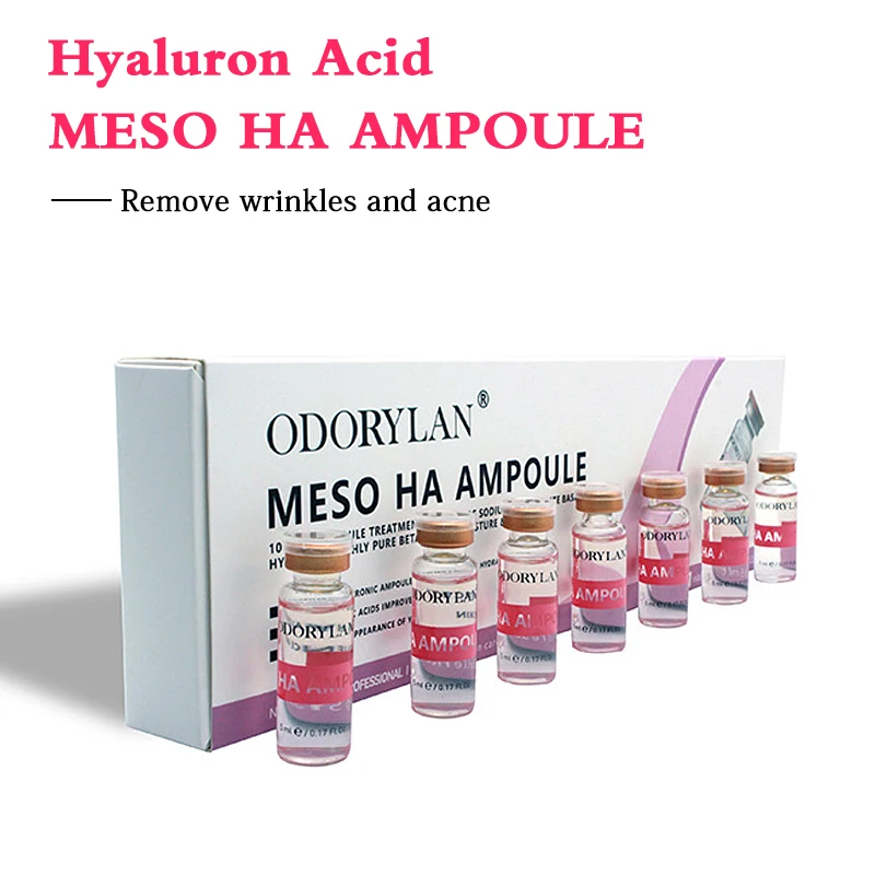 

10 vials 5ml Cross-linked HA Hyaluronic Acid Pure Micro Molecular Mesotherapy Collagen Hyaluronic Acid Whitening BB Cream Serum