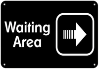 waiting area right arrow business sign feature department label vinyl decal sticker kit osha safety label compliance signs 8