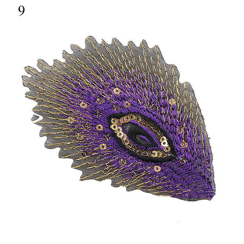 Нашивки для одежды с перьями павлина нашивки в виде глаз аппликация вышивкой