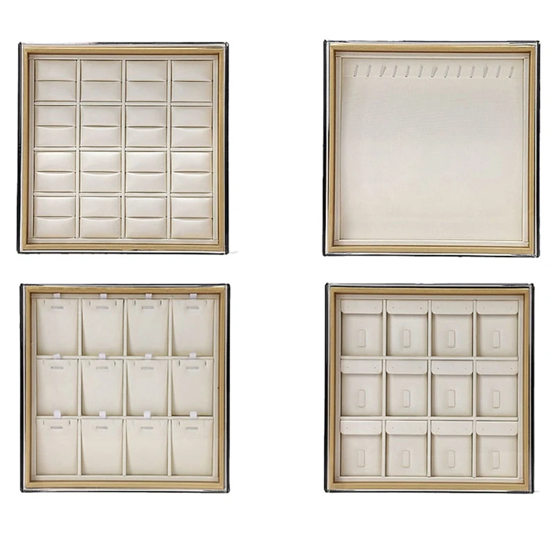 

2 Pcs Jewelry Inspection Tray with Lid, Ring and Necklace Storage Display Shooting, Jade Exhibition Props