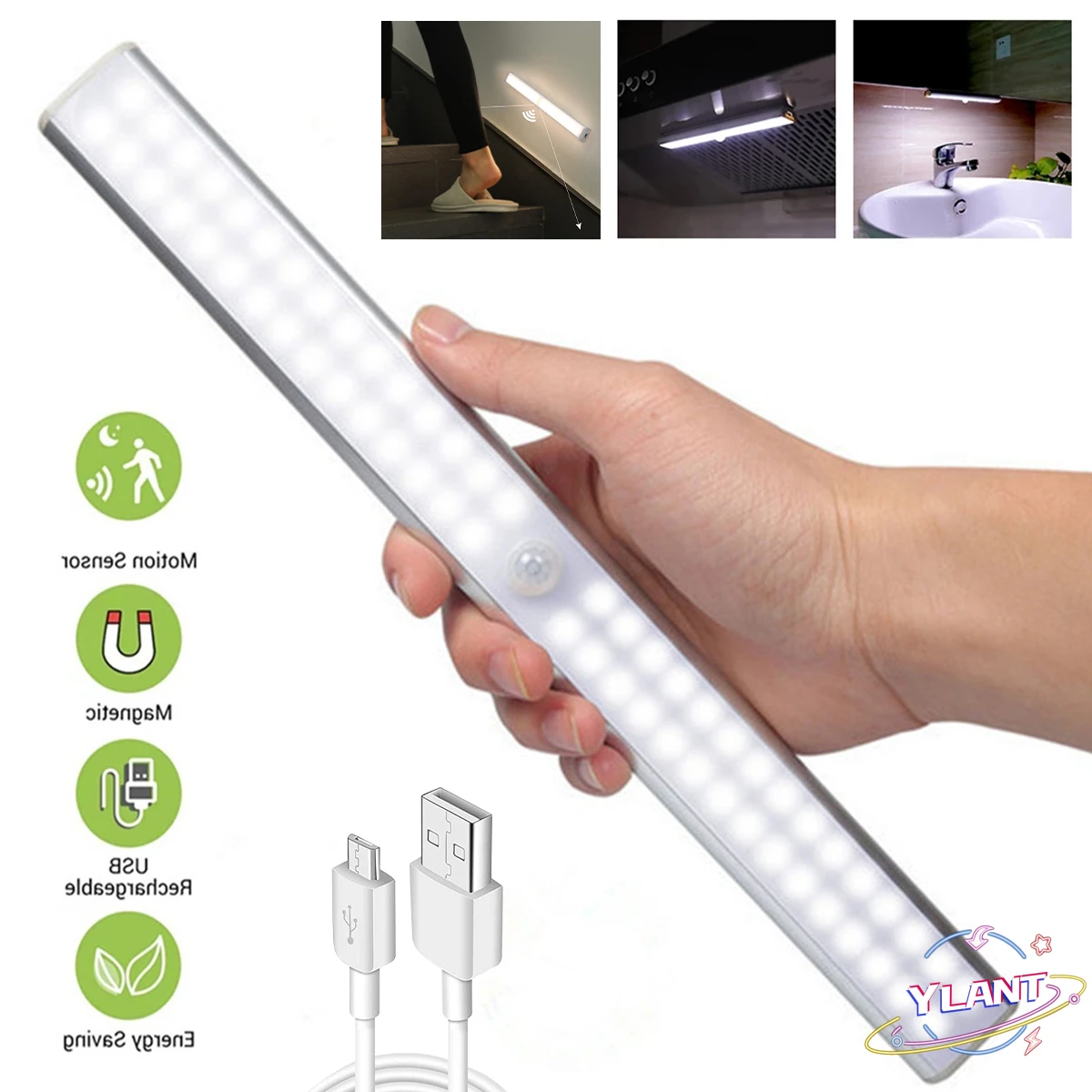 

SWT Bedroom Decor Light Motion Sensor Wireless LED Night Lights Detector Wall Decorative Lamp Staircase Closet Room Lighting