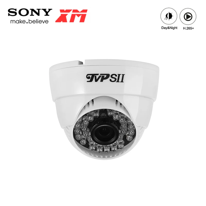 36 шт. Инфракрасные светодиоды пластик 5MP/4MP/2MP H.265+ 25fps Крытый аудио IP безопасности купольная CCTV Камера