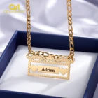Ожерелье с именем на заказ, кулон с покрытием из 18-каратного золота, изготовлено на заказ с любым именем, ювелирное изделие из нержавеющей стали