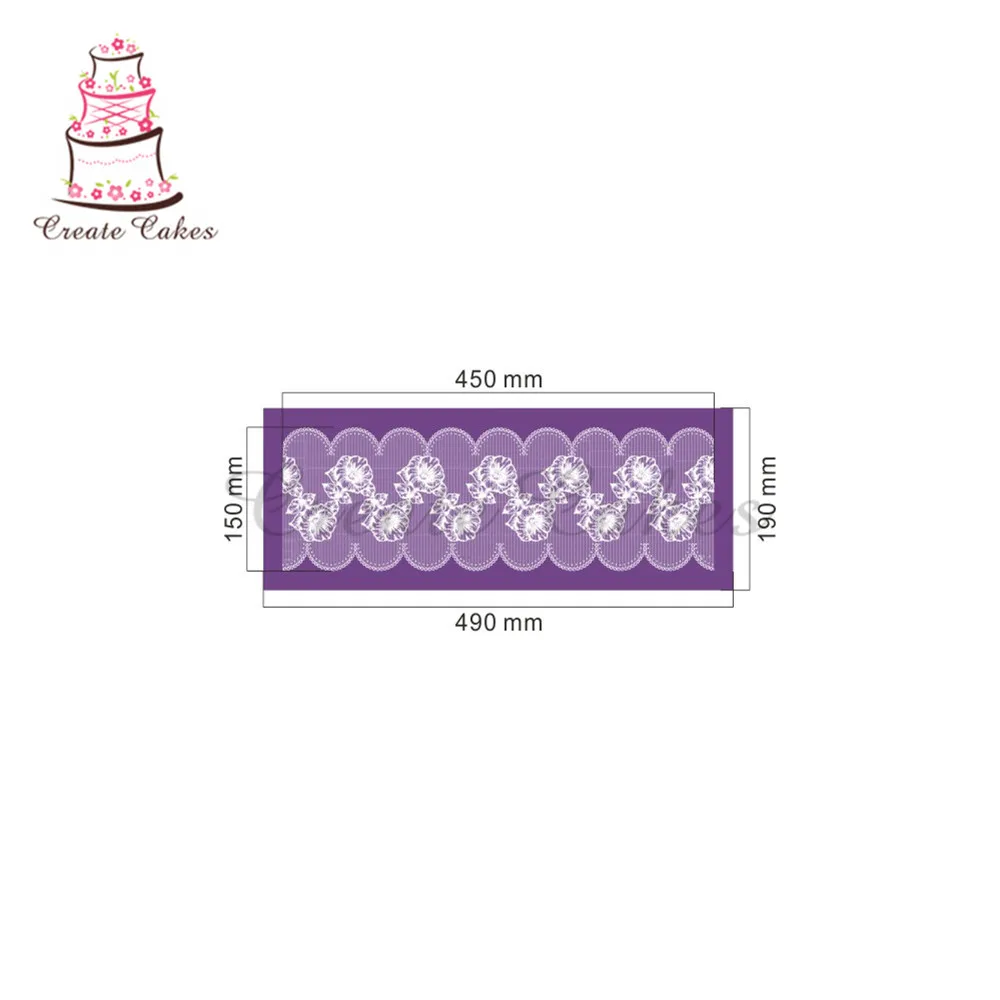Кружевной трафарет в стиле ретро с цветочным рисунком для торта Женская