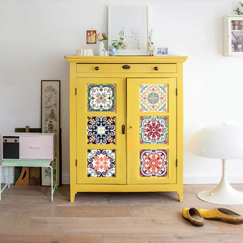 6 шт./компл. декоративные настенные наклейки на плитку самоклеящиеся