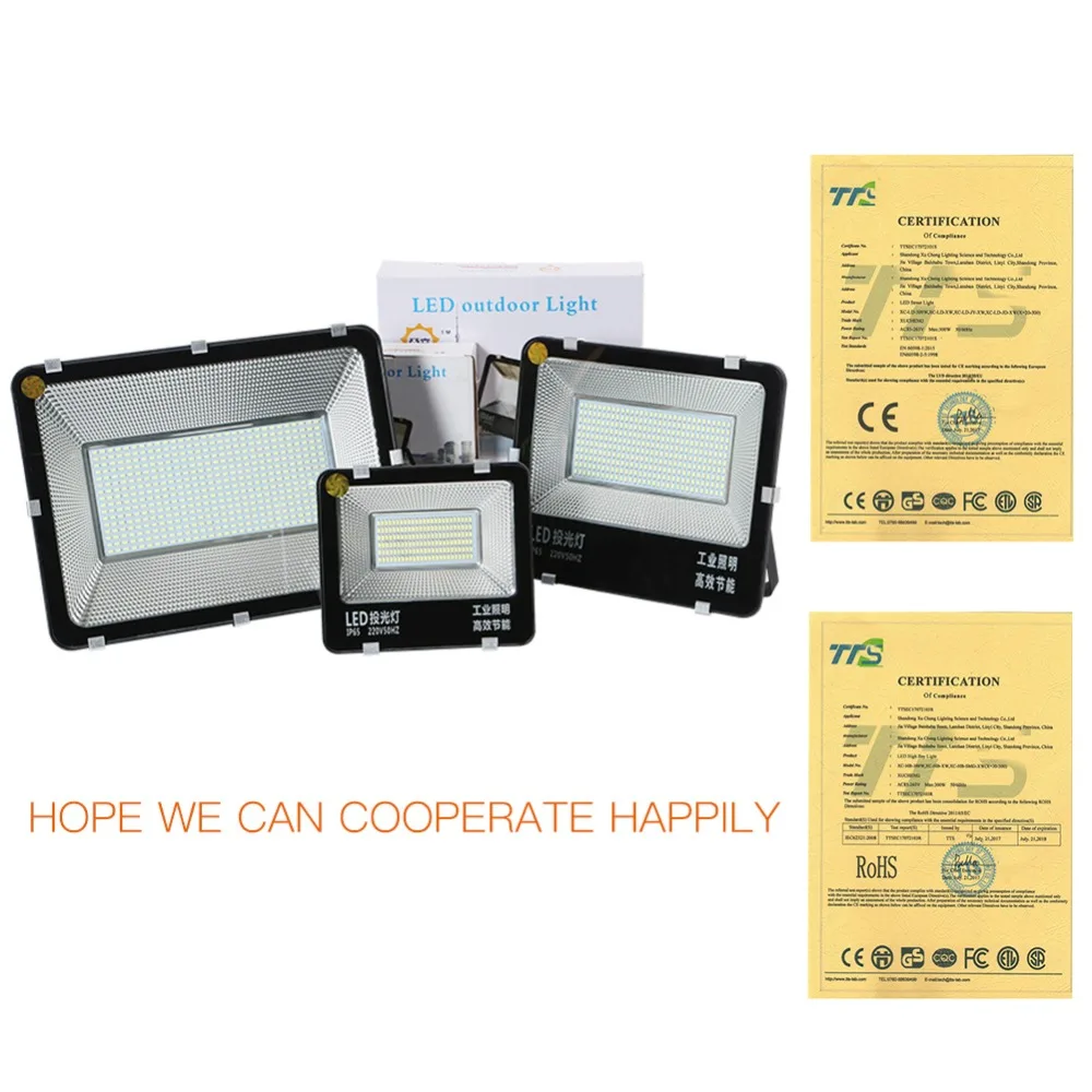 Светодиодный прожектор 500 Вт Ip65 водонепроницаемый для наружного освещения