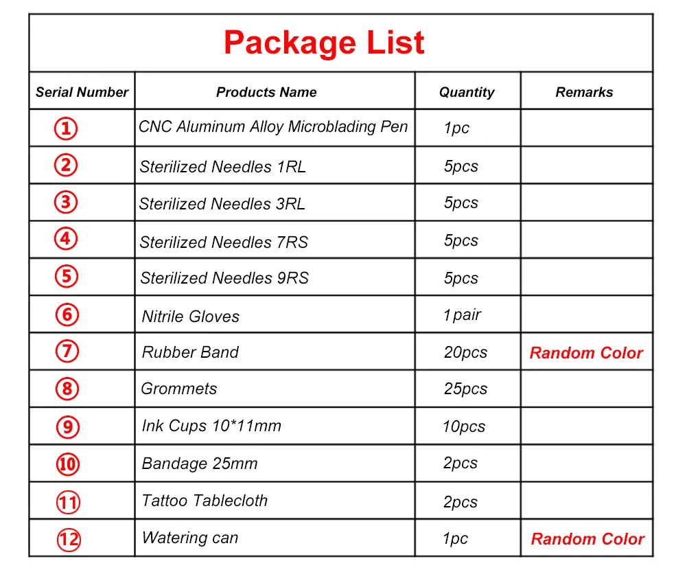 Полный набор для татуировок ручка микроблейдинга ручной инструмент аксессуаров