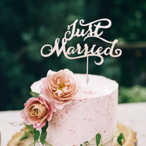 1 шт. деревянный Топпер для свадебного торта мистер и миссис|Товары украшения
