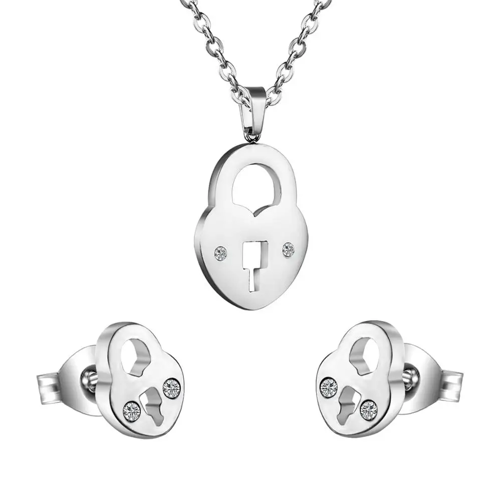 LUXUKISSKIDS модные серьги ювелирные изделия из нержавеющей стали ожерелье Дубая