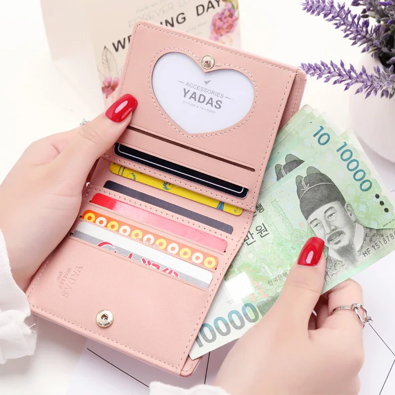 Женский кошелек из ПУ кожи женский короткий милый маленький свежий Кошелек