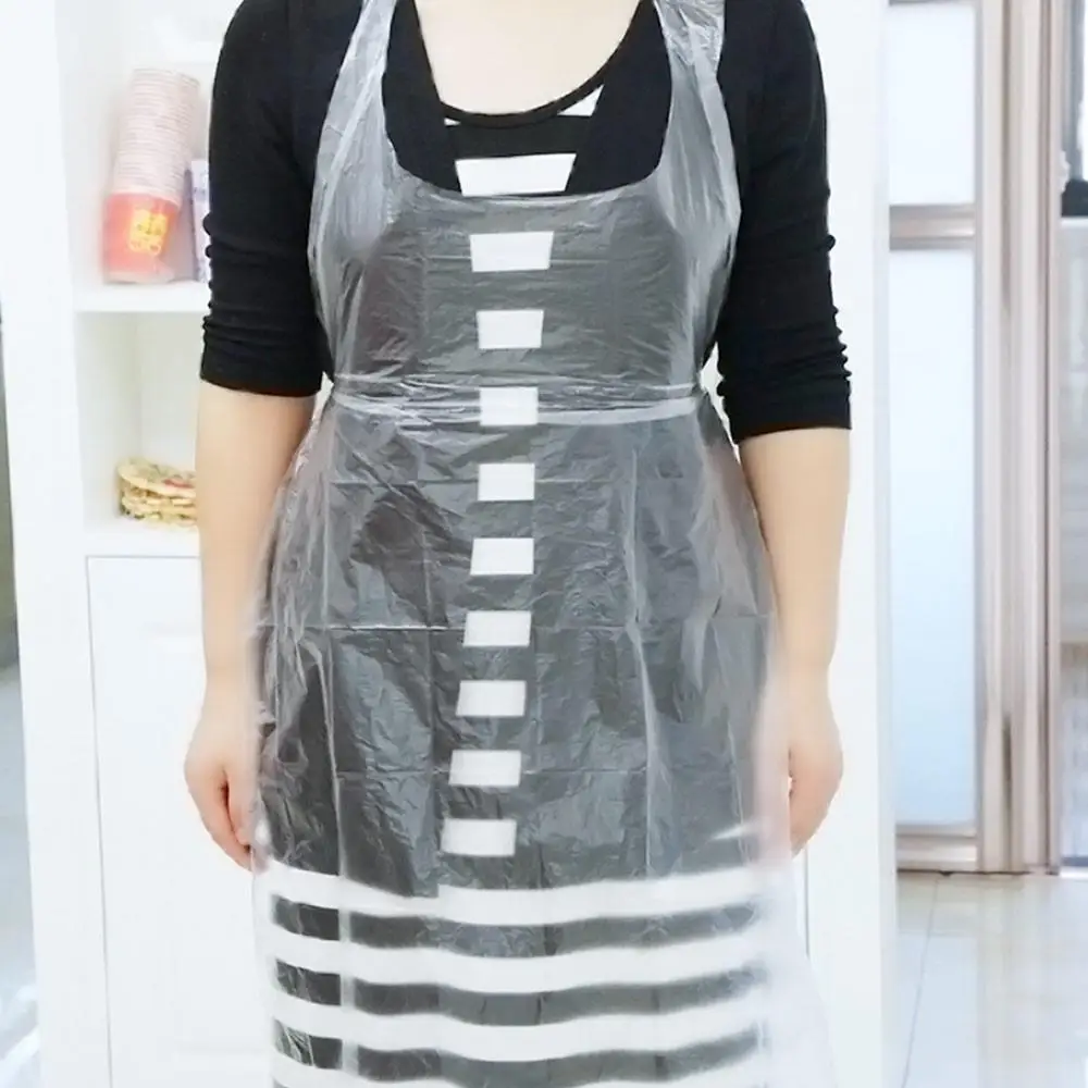 

Work Apron Transparent Kitchen New 10/10pcs Disposable Cooking Catering Adjustable Bib Cooking Aprons Hotel Restaurant Home