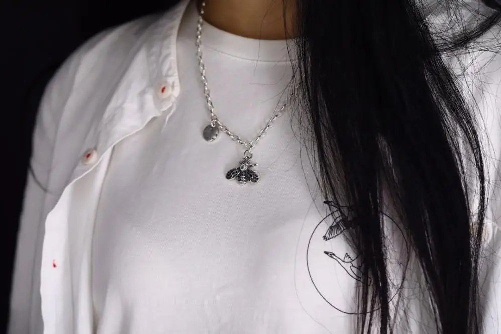 

G332 S925 Sterling Silver Necklace New Brand Couple Pattern Letter Personality Fashion Style Simple Style Gift Hot Sale