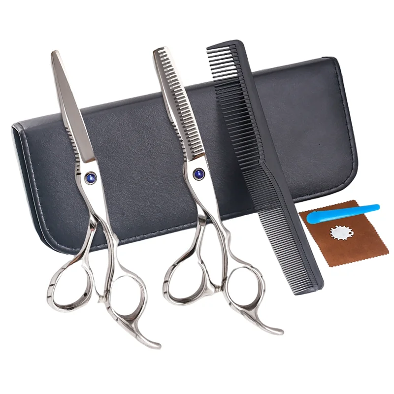 

6 Inch Silver Wholesale Barber Supplies Stainless Steel Hair Cutting Thinning Salon Scissors