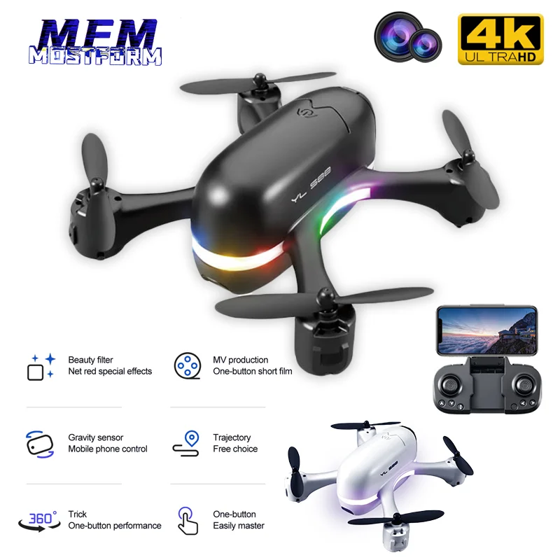 

RC Mini Drones With Dual Camera HD 4K FPV Optical Flow Positioning Professional Quadcopter S88 Mini Dron Helicopter Kids Toys