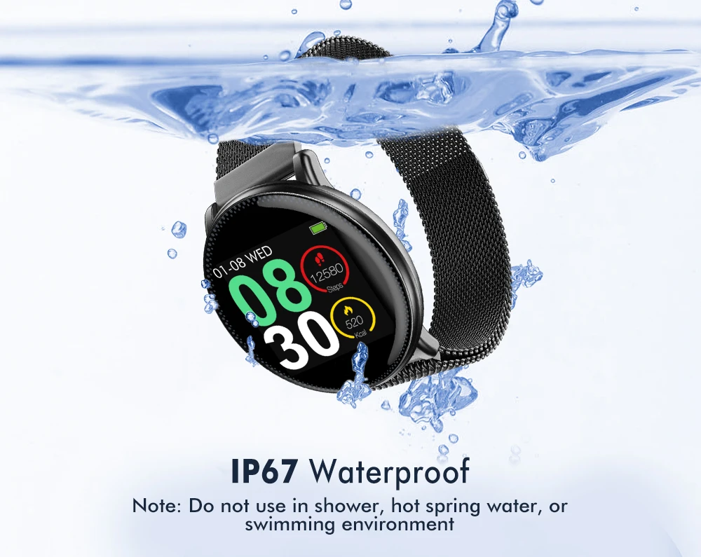 UMIDIGI Uwatch2 Smart Watch For Andriod,IOS 1.33' Full Touch Screen IP67 25 days Standby 7 Sport Modes Full Metal Unibody reloj