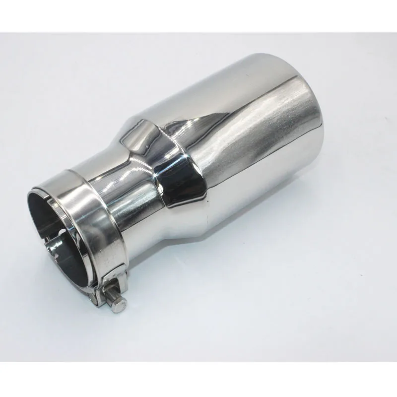 Универсальный глушитель выхлопной трубы из нержавеющей стали хромированная