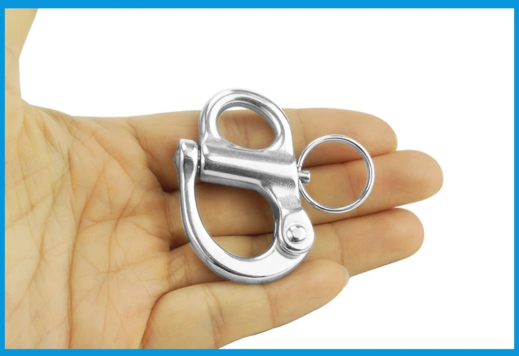 

stainless steel 316 Rigging Sailing Fixed Bail Snap Shackle Fixed Eye snap hook sailboat Sailing Boat Yacht Outdoor Living
