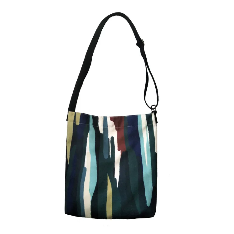 

2019 Canvas Bags Shopping Graffiti Shoulder Bag Handbag Tote splice Digital printing Bag Casual School Travel Women Folding