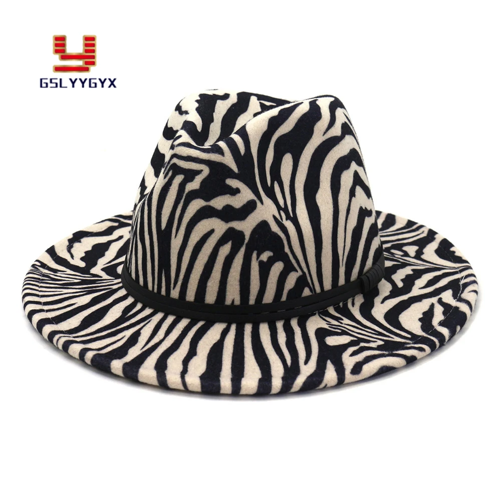 Шляпа с широкими полями для мужчин и женщин модная шерстяная фетровая Федора