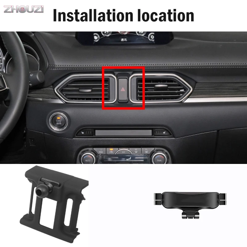 car mobile phone holder air vent gps mounts stand gravity navigation bracket for mazda cx5 cx8 cx 5 8 2017 2020 car accessories free global shipping