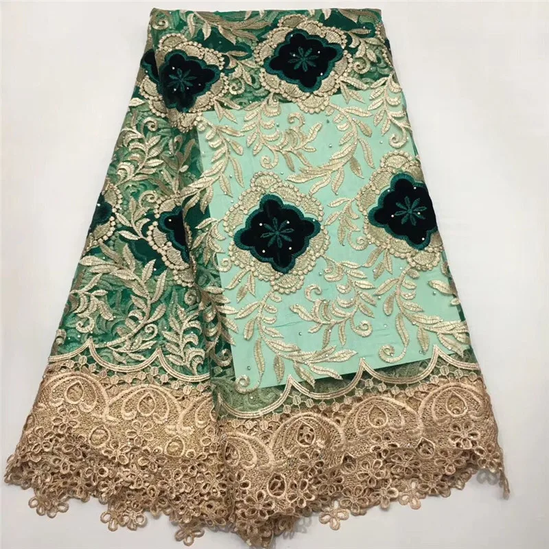 

Excellent wedding French lace fabric with embroidery African net lace cloth for lady UEN53(5yards/lot)