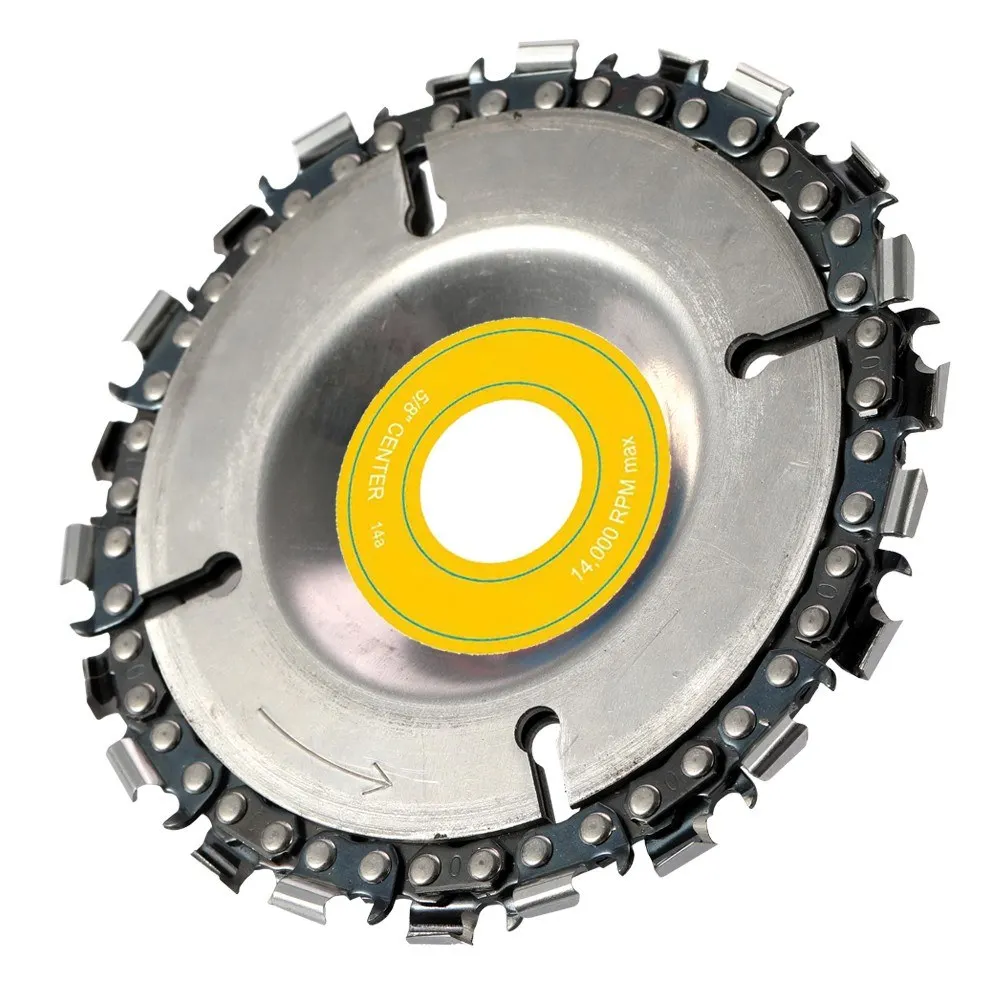 

Grinder Disc and Chain Wood Carving Disc for Use with 4 or 4-1/2 Angle Grinders