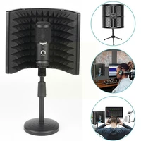 microphone isolation 3 panel with stand sound proof plate acoustic foams panel foam for studio recording w9s3