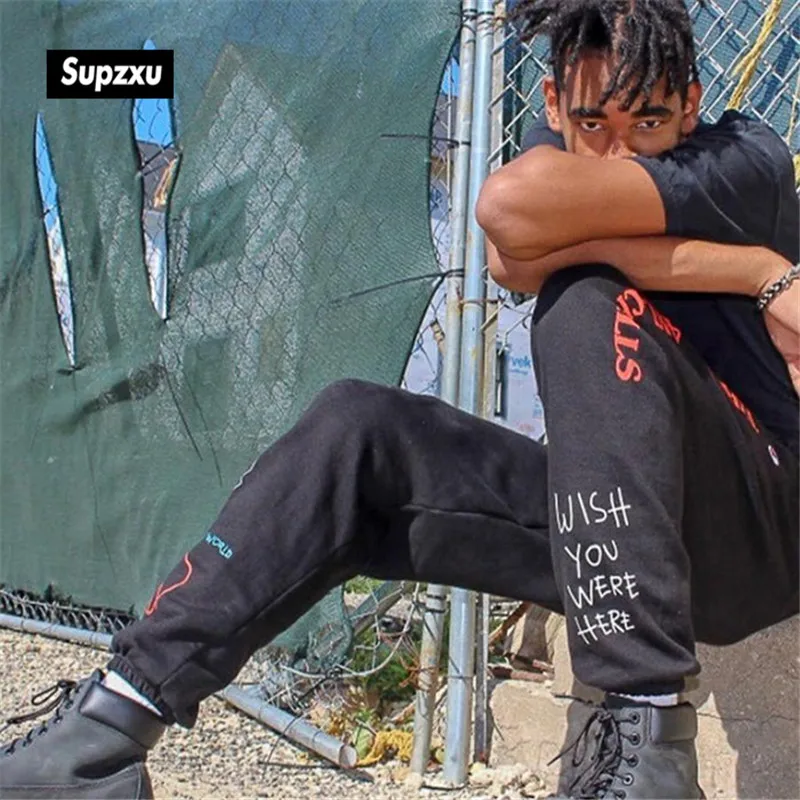 Качественные флисовые брюки TRAVIS SCOTT ASTROWORLD с буквенным принтом женские и мужские