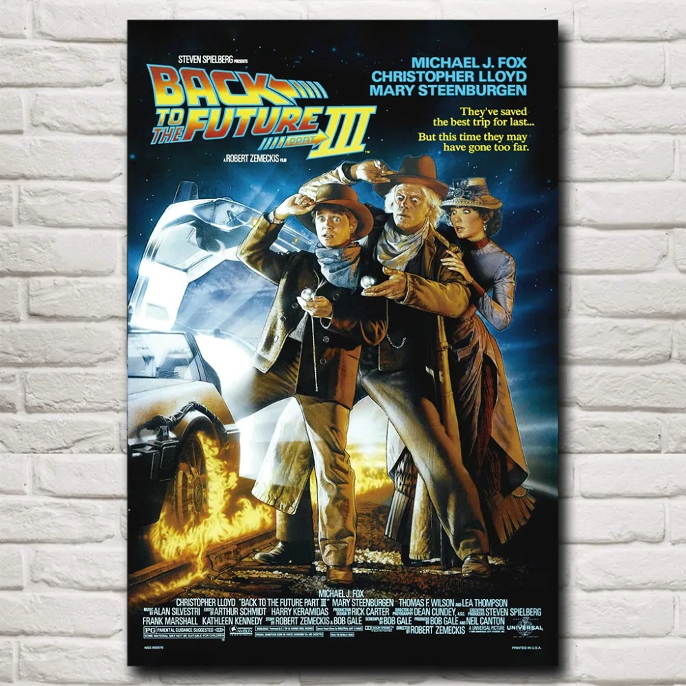 Назад в будущее Холст Картина автомобиля фильмы художественный постер и принты