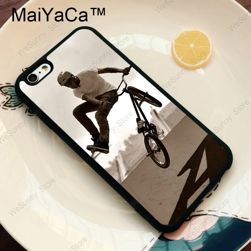 MaiYaCa BMX велосипед Экстремальные виды спорта, ТПУ чехол для iPhone 11 Pro MAX X XR XS MAX 6 6s 7 8 плюс 5S чехол на заднюю панель