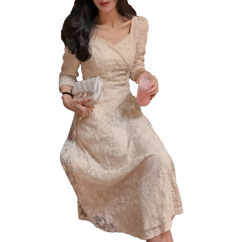 Сказочное винтажное женское вечернее праздничное элегантное платье миди