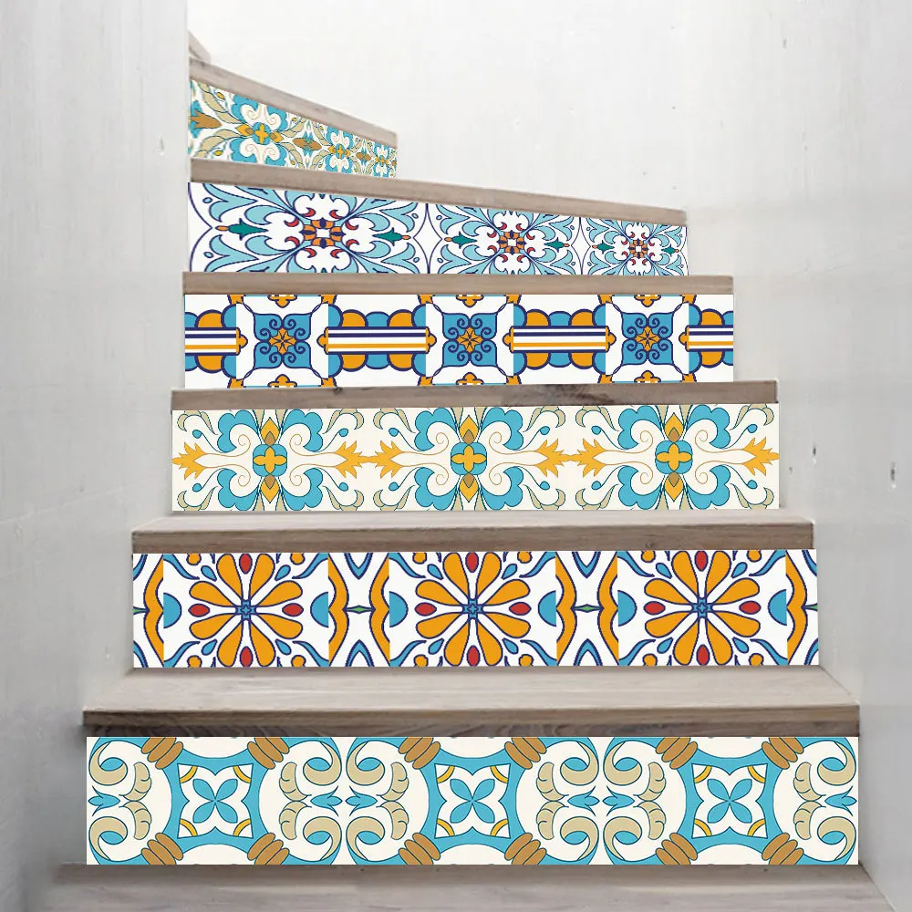 6 шт./компл. 18X100CM скандинавские креативные английские лестницы наклейки