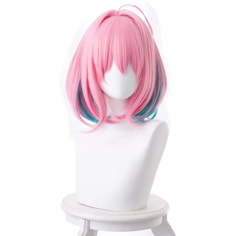 

GIRLS Yumemi Riamu Cosplay Costume T Shirt Accessories Wig Pink Hair Adult Carnival Fancy Dress Women