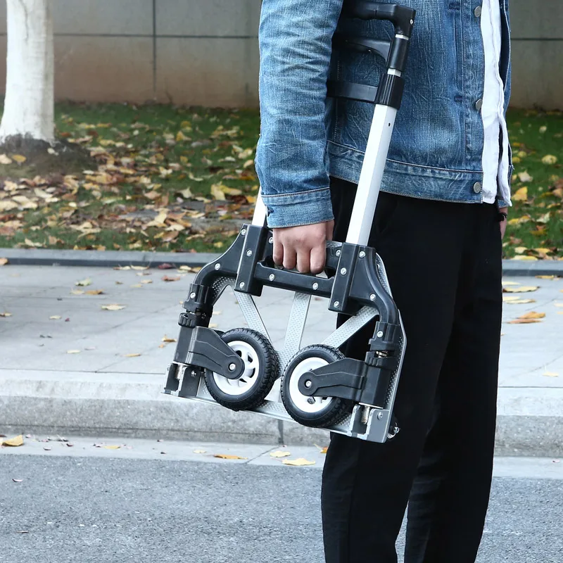 Большая Грузоподъемная тележка для багажа из алюминиевого сплава Складная