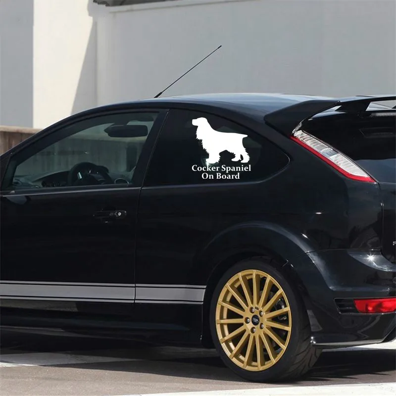 Кокер-спаниель на доске для Авто/бампера/окна виниловая наклейка наклейки DIY
