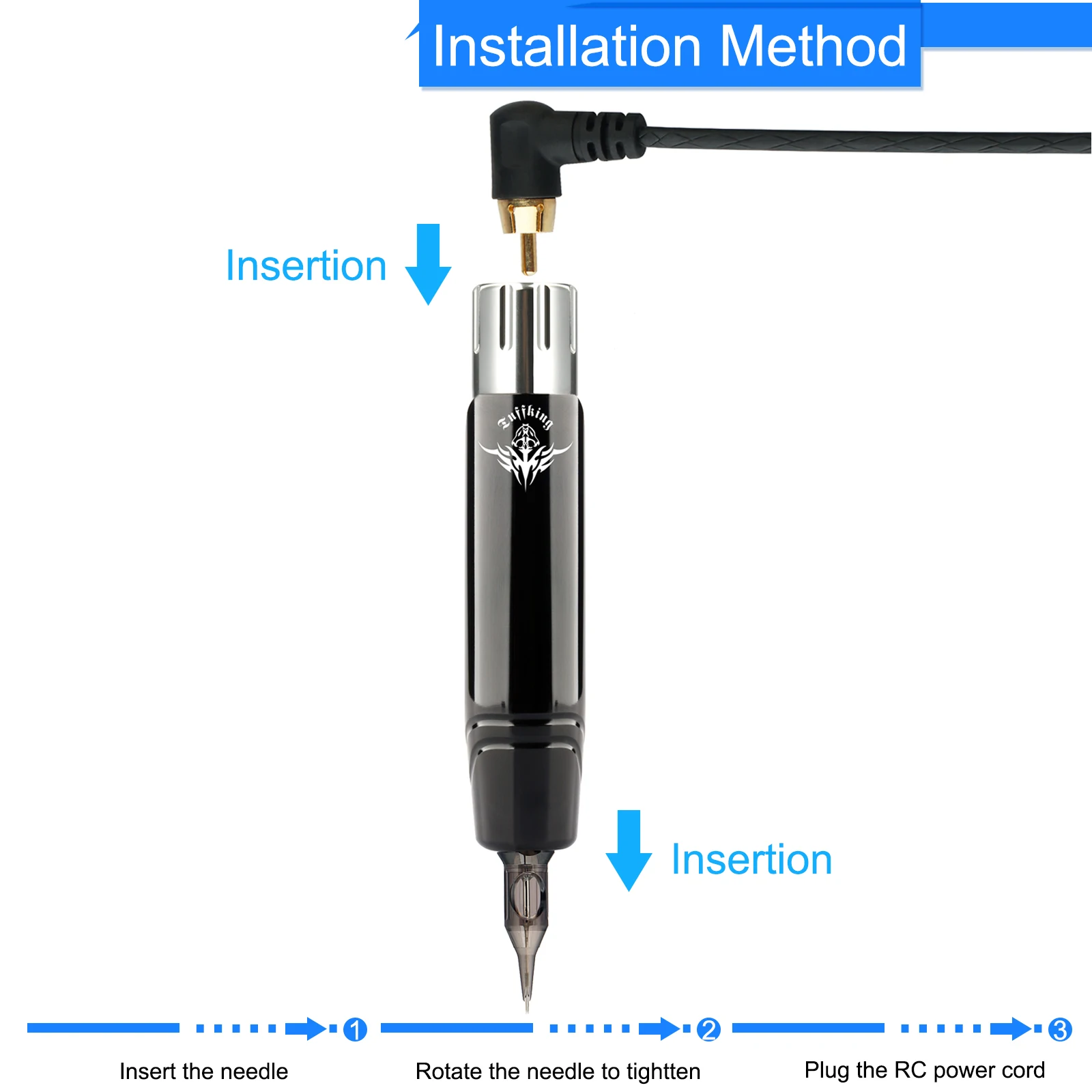 Профессиональная машинка для перманентного макияжа Tuffking Вращающаяся ручка