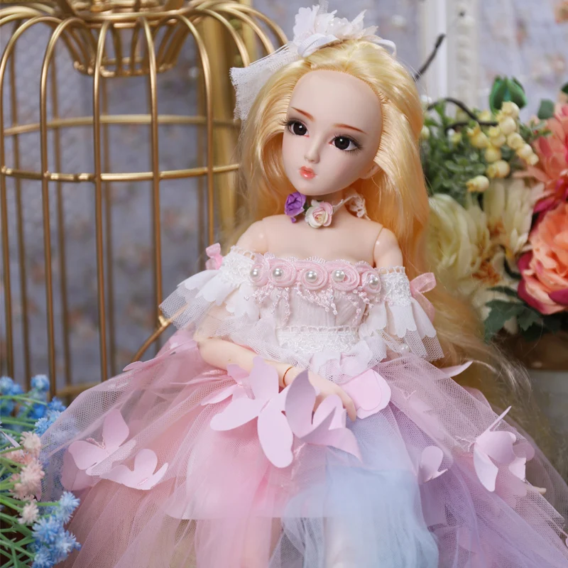 Кукла-принцесса DBS bjd 1/4 45 см Винни включает в себя элегантное платье парики шапку