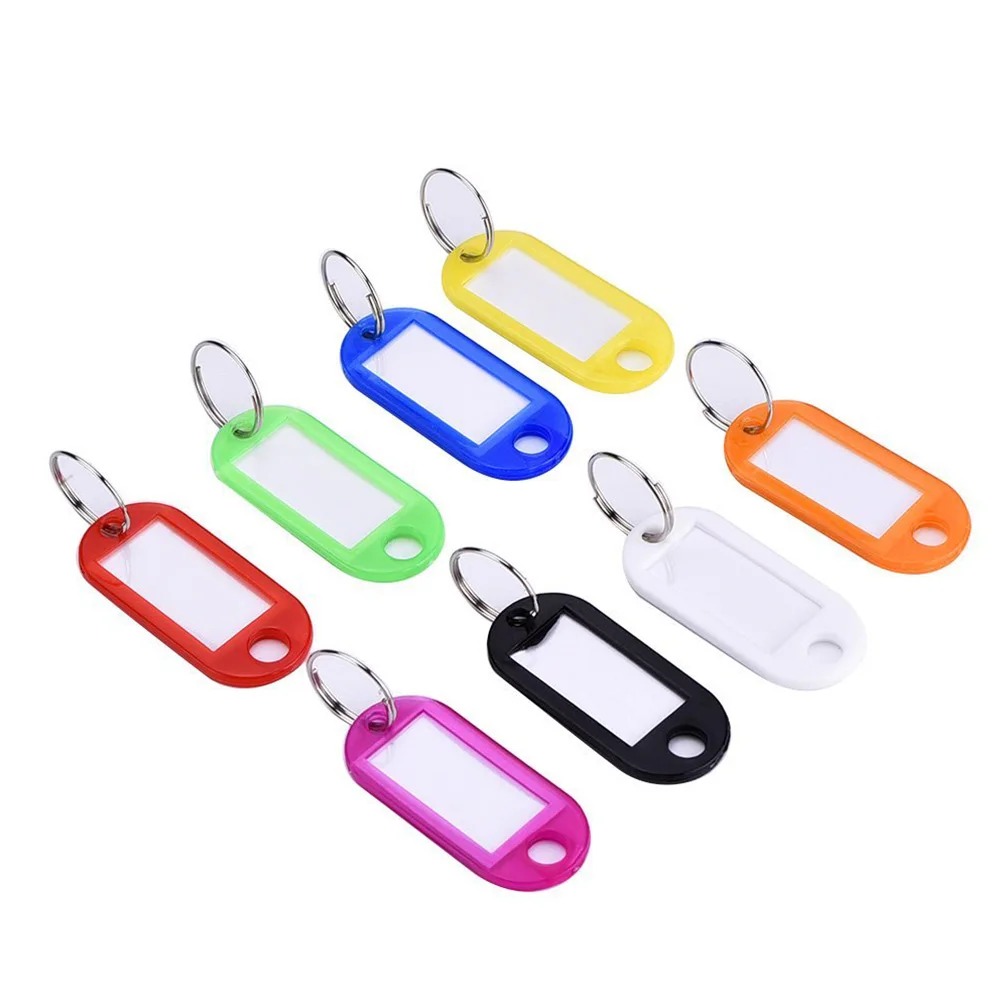 

Multicolor Keychain Key ID Label Tags Luggage ID Tags Hotel Number Classification Card With Key Rings Keychain (Random Color)