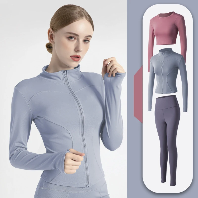 

New Fitness Sports Suit Women Autumn and Winter Tight-fitting Slimming Yoga Clothes Casual Fashion Three or Four-piece Suit