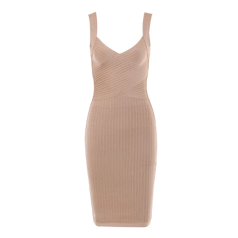 

2020 spring and summer dress women's suspender stripe waist bandage skirt