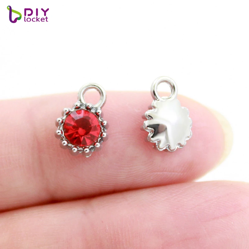 12 шт. в упаковке украшенные цветком из страз амулеты камней кулон набор сделай