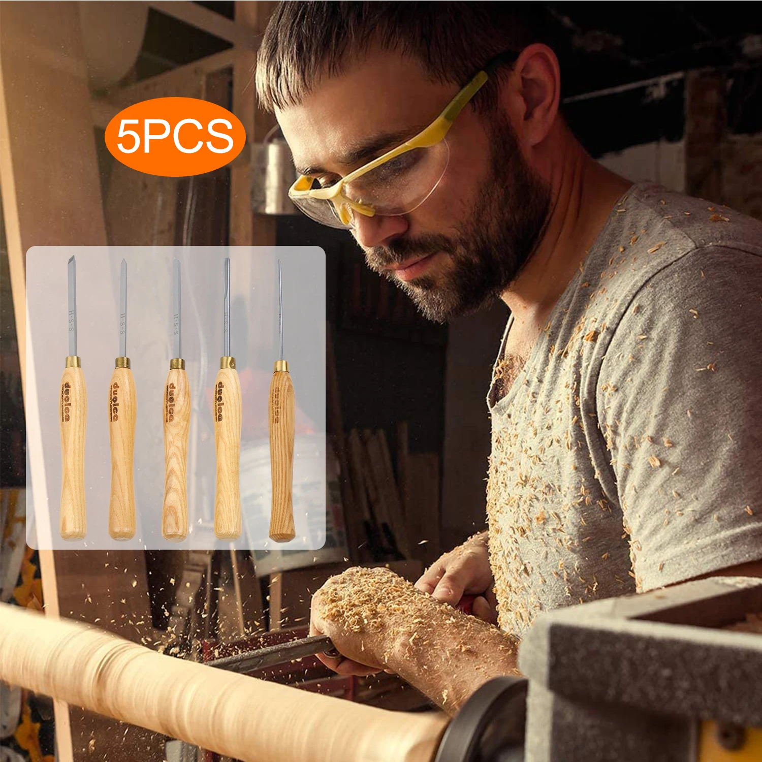 5 шт. набор токарных инструментов для обработки древесины|Наборы ручных