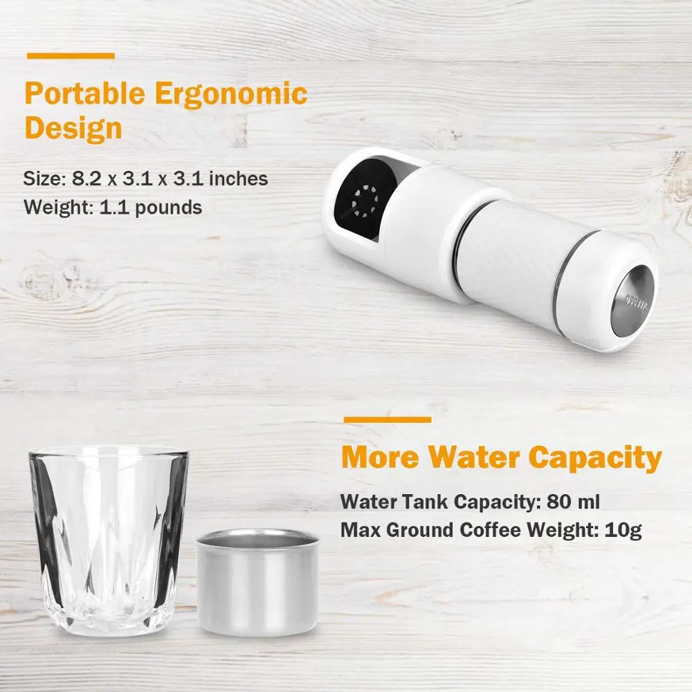 STARESSO SP-200 multi function Italian Concentrate Coffee machine Manual Capsule/coffee powder Portable outdoor coffee pot |