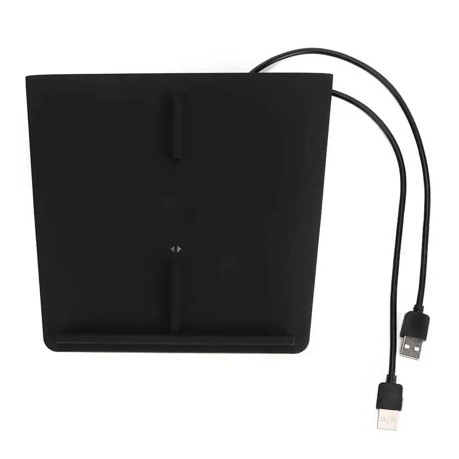 

Phone Dual Charger Pad Car Interior Center Console Wireless Dual USB Fast Phone Charger Charging Pad Black