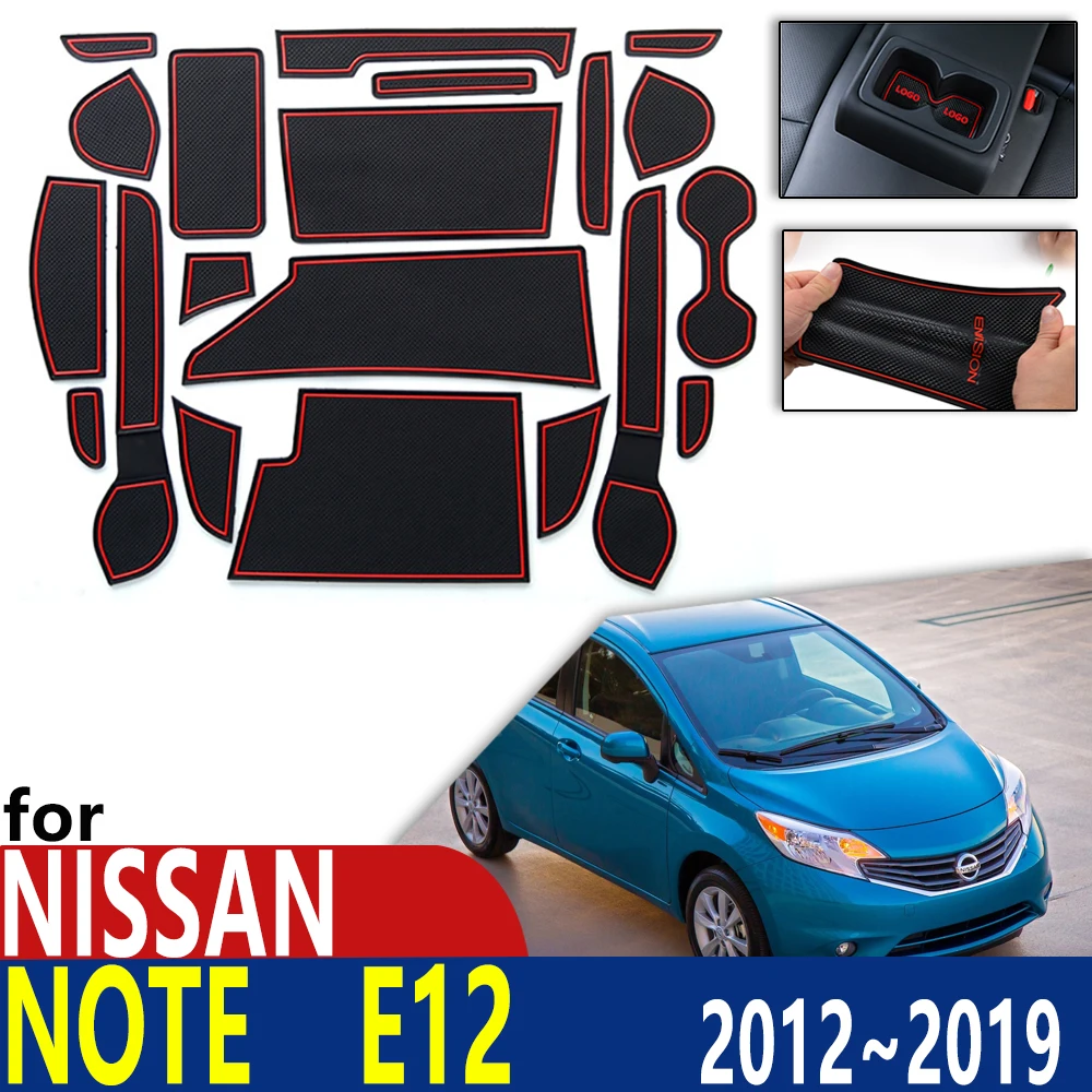 Противоскользящий резиновый коврик для подстаканника Nissan Note E12 2012 ~ 2019 2013 2014 2015 2016