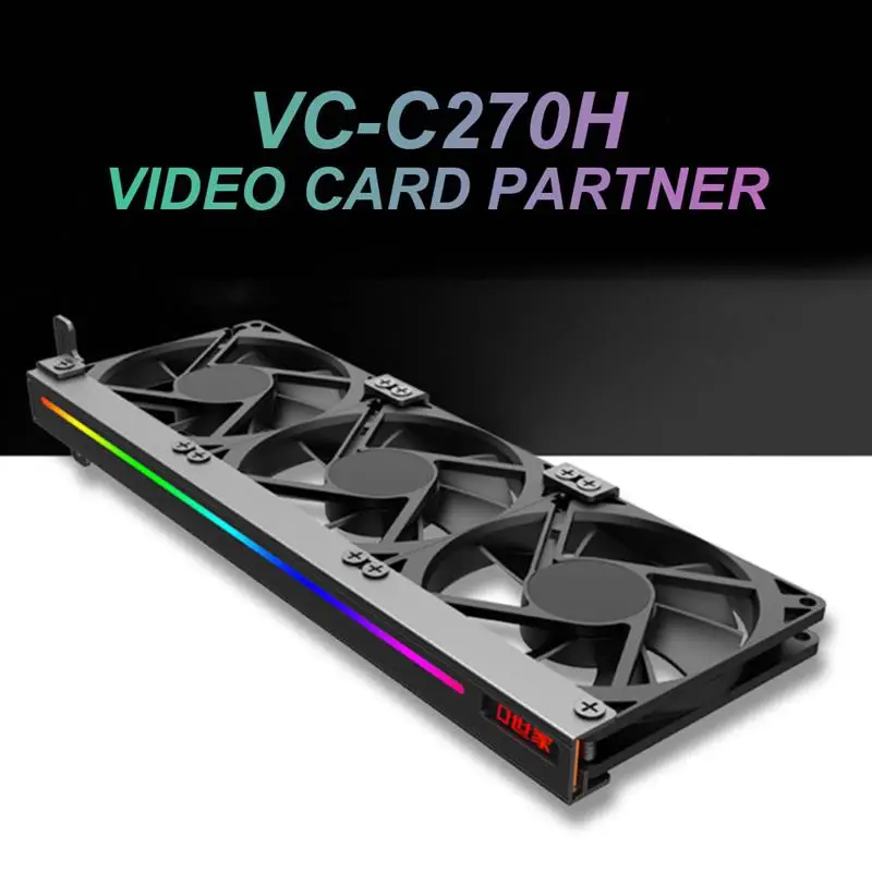 

Universal ARGB GPU Cooling Fan Sync Lighting 5V 3Pin Addressable RGB Decoration PCI Graphics Card Cooler Fan
