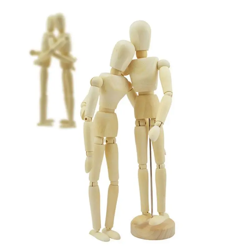 

1Pc Artist Movable Limbs Male Wooden Figure Model Mannequin Art Class Sketching 32CB