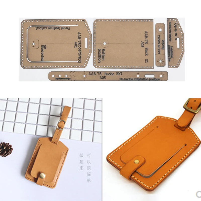 1 Набор сделай сам для кожи ручной работы на заказ Флип Чемодан бирка Швейная Pattern